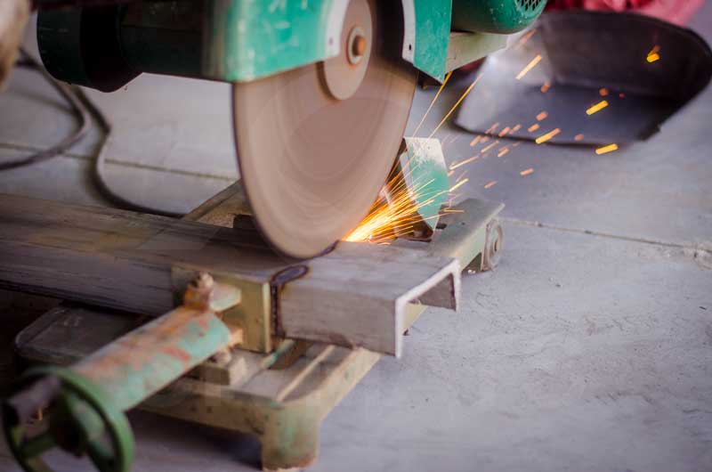SS angle bar cutting